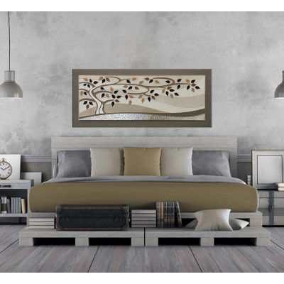  Artitalia - Quadro contemporaneo con decori in resina in rilievo e foglia argento 155x65 - Tema Quadro: Astratti - Realizzazione Quadro: Pannelli in Legno - SKU: PD1054 - Codice EAN: 1234567148588 
