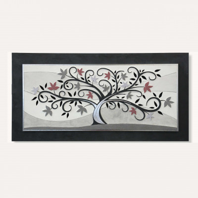  Artitalia - Quadro con pannello decorativo in legno con albero della vita in stile moderno - Tema Quadro: Floreali - Realizzazione Quadro: Pannelli in Legno - SKU: PD1069 - Codice EAN: 1234567149097 
