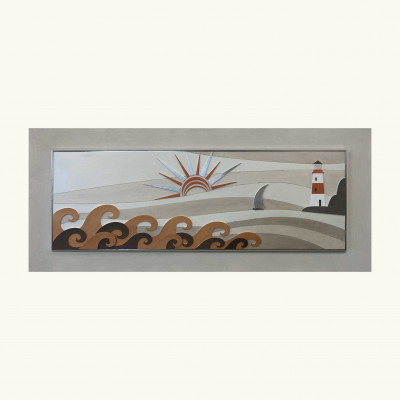  Artitalia - Quadro in legno con cornice in stile marinaro contemporaneo 155x65 - Tema Quadro: Array - Realizzazione Quadro: Pannelli in Legno - SKU: PD1073 - Codice EAN: 1234567149486 