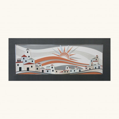  Artitalia - Quadro pannello interamente in legno con paesaggio e dettagli in rilievo 155x65 - Colore: Antracite - Tema Quadro: Paesaggi - Realizzazione Quadro: Pannelli in Legno - SKU: PD1078 - Codice EAN: 1234567148526 
