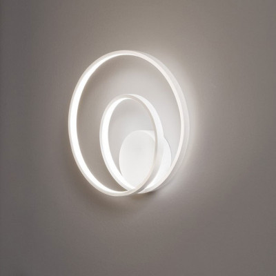  Perenz - Modello: Ritmo - Applique da parete a led struttura in metallo e diffusore a spirale - Attacco Lampadina: Led Integrato - 1 Lampadina - Watt 28W - Lumen 2240 - Dimmerabile: SI - Gradi Kelvin 3000k Luce Calda - Grado di Protezione: IP20 - SKU: 6619 