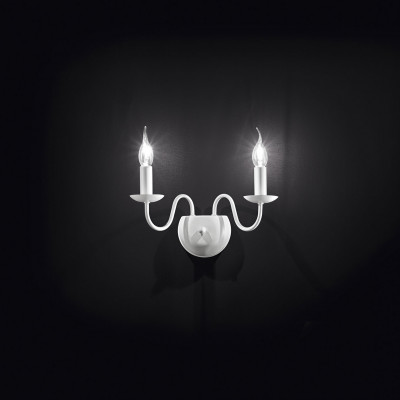  Perenz - Modello: Ducale - Applique da parete in stile classico in metallo verniciato - Attacco Lampadina: E14 - 2 Lampadine - Watt 40W - Classe Energetica: A++ - SKU: 6266 