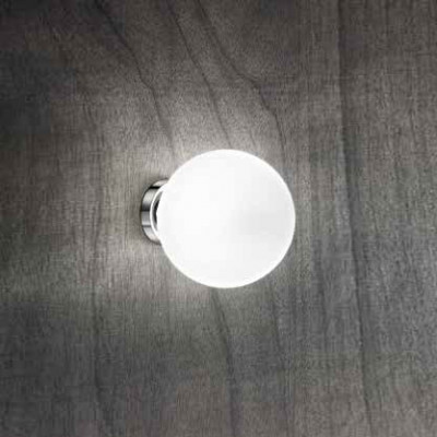  Perenz - Modello: Grape - Applique moderna in metallo con diffusore in vetro a boccia - Colore: Bianco - Attacco Lampadina: E27 - 1 Lampadina - Watt 60W - Dimmerabile: NO - Grado di Protezione: IP20 - Classe Energetica: A+ - SKU: 6349 - Codice EAN: 8023559507129 