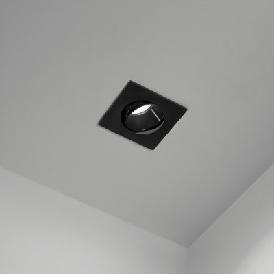  Perenz - Modello: Oasis - Faretto da incasso con struttura in metallo quadrata diffusore orientabile - Attacco Lampadina: GU10 - 1 Lampadina - Watt 35W - Dimmerabile: NO - Grado di Protezione: IP20 - SKU: 8368 