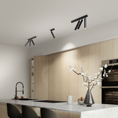  Perenz - Modello: Bambù - Faretto da soffitto a led con struttura in metallo e 3 diffusori orientabili - Attacco Lampadina: Led Integrato - 3 Lampadine - Watt 30W - Lumen 3185 - Dimmerabile: NO - Gradi Kelvin 3000k Luce Calda - Grado di Protezione: IP20 - SKU: 8244 