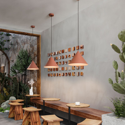  Perenz - Iconic - Lampada a sospensione piccola con struttura e diffusore in metallo a cono - 1 Lampadina E27 60W - IP20 - SKU: 8404 