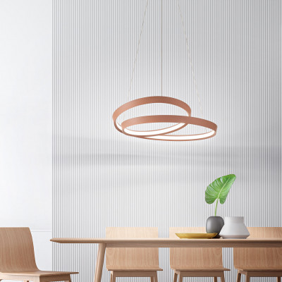  Perenz - Ritmo - Lampada a sospensione piccola a led struttura in metallo e diffusore a spirale - 1 Lampadina Led Integrato 55W - Lumen 4400 - Gradi Kelvin 3000k Luce Calda - IP20 - SKU: 6620 
