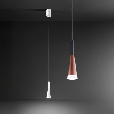  Perenz - Cone - Lampada a sospensione singola a led con struttura in metallo - 1 Lampadina Led Integrato 7W - Lumen 570 - Gradi Kelvin 3000k Luce Calda - IP20 - SKU: 8206 