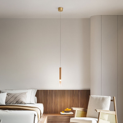  Perenz - Poule - Lampada a sospensione tubolare in metallo diffusore in vetro a led dimmerabile - 1 Lampadina Led Integrato 8W - Lumen 640 - Gradi Kelvin 3000k Luce Calda - IP20 - SKU: 8528 