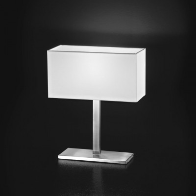  Perenz - Modello: Para Hotel - Lampada da comodino dal design moderno cromo spazzolato con paralume in pvc - Colore: Cromato - Attacco Lampadina: E14 - 1 Lampadina - Watt 40W - Classe Energetica: A+ - SKU: 5884CR - Codice EAN: 8023559501431 