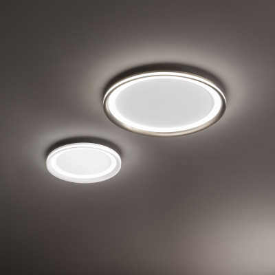  Perenz - Modello: Edge - Lampada da soffitto grande a led con struttura in metallo rotonda - Attacco Lampadina: Led Integrato - 1 Lampadina - Watt 66W - Lumen 4620 - Dimmerabile: NO - Gradi Kelvin 3000k Luce Calda - Grado di Protezione: IP20 - SKU: 8198 