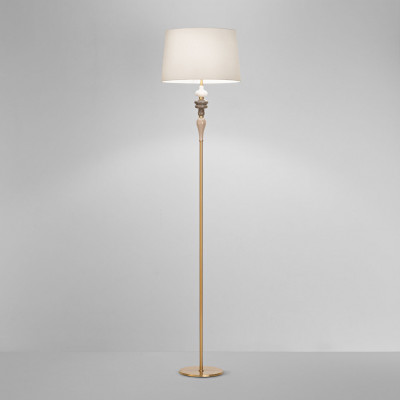  Perenz - Modello: Abaco - Piantana con struttura in ottone e dettagli ceramica - Attacco Lampadina: E27 - 1 Lampadina - Watt 40W - Dimmerabile: NO - Grado di Protezione: IP20 - SKU: 8512MC - Codice EAN: 8023559550798 