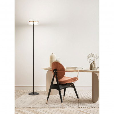  Perenz - Modello: Aere - Piantana moderna a led struttura in metallo diffusore in vetro - Attacco Lampadina: Led Integrato - 1 Lampadina - Watt 20W - Lumen 880 - Dimmerabile: SI - Gradi Kelvin 3000k Luce Calda - Grado di Protezione: IP20 - SKU: 8220 