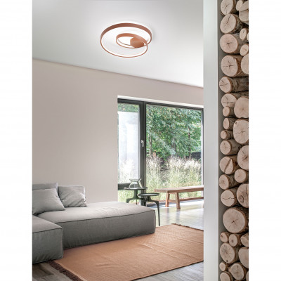  Perenz - Modello: Ritmo - Plafoniera a led con struttura in metallo e diffusore a spirale - Attacco Lampadina: Led Integrato - 1 Lampadina - Watt 55W - Lumen 4400 - Dimmerabile: SI - Gradi Kelvin 3000k-4000k-6000k - Grado di Protezione: IP20 - SKU: 6617 