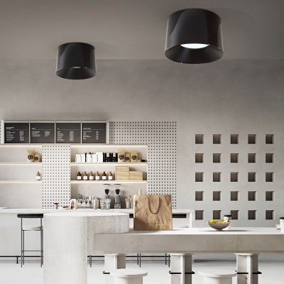  Perenz - Modello: Hole - Plafoniera a led grande con struttura cilindrica in metallo dal design moderno - Attacco Lampadina: Led Integrato - 1 Lampadina - Watt 36W - Lumen 2880 - Dimmerabile: SI - Gradi Kelvin 2700K-3000K-4000K - Grado di Protezione: IP20 - SKU: 8384 
