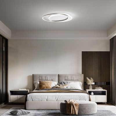  Perenz - Modello: Orbit - Plafoniera a led grande con struttura in metallo dal design moderno - Attacco Lampadina: Led Integrato - 1 Lampadina - Watt 60W - Lumen 4200 - Dimmerabile: SI - Gradi Kelvin 3000k Luce Calda - Grado di Protezione: IP20 - SKU: 8195 