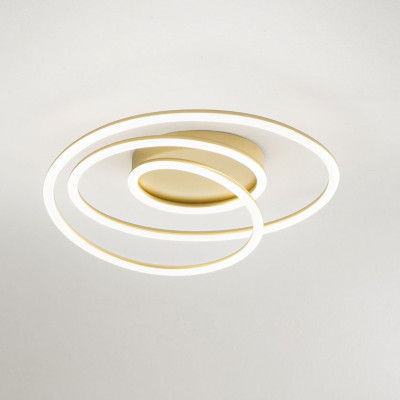  Perenz - Modello: Spira - Plafoniera da soffitto a led con struttura in metallo e diffusore a spirale - Attacco Lampadina: Led Integrato - 1 Lampadina - Watt 63W - Lumen 3600 - Dimmerabile: SI - Gradi Kelvin 3000k Luce Calda - Grado di Protezione: IP20 - SKU: 8152 