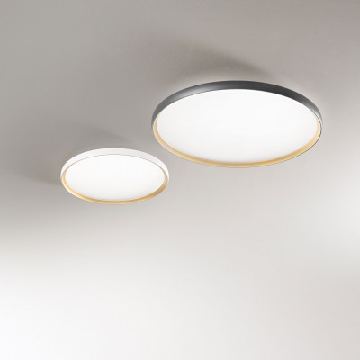  Perenz - Modello: Halo - Plafoniera da soffitto piccola con led dimmerabile struttura in metallo rotonda - Attacco Lampadina: Led Integrato - 1 Lampadina - Watt 40W - Lumen 3505 - Dimmerabile: SI - Gradi Kelvin 3000k-4000k-6000k - Grado di Protezione: IP20 - SKU: 8386 