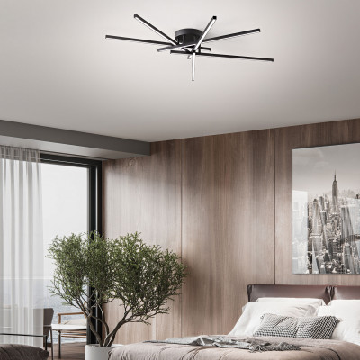  Perenz - Modello: Syncro - Plafoniera led grande in metallo e diffusore in acrilico dal design moderno - Attacco Lampadina: Led Integrato - 1 Lampadina - Watt 70W - Lumen 4900 - Dimmerabile: SI - Gradi Kelvin 3000k-4000k-6000k - Grado di Protezione: IP20 - SKU: 8050 