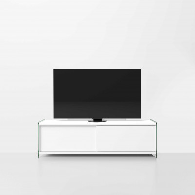  Pezzani - Modello: Byblos - Mobile porta-TV da 160 cm con ante scorrevoli struttura in legno e vetro - SKU: 0/70P-160 