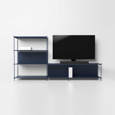  Pezzani - Modello: Musa - Mobile porta-TV da 245 cm con struttura in acciaio dal design moderno - SKU: 0/71.COMP-34 