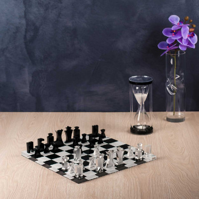  Vesta - Modello: Pot - Design By: Messi Giuditta - Scacchi e Dama in plexiglass - Colore: Bianco/Nero - SKU: 3376513 - Codice EAN: 8059692102440 