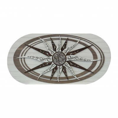  Artitalia - Quadro pannello in legno con il sole stilizzato in 3d dalle linee moderne 120x60 - Tema Quadro: Astratti - Realizzazione Quadro: Pannelli in Legno - SKU: PS623 