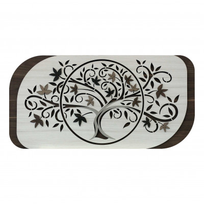 Artitalia - Quadro con albero della vita in legno in 3d dalle linee moderne 120x60 - Tema Quadro: Astratti - Realizzazione Quadro: Pannelli in Legno - SKU: PS627 