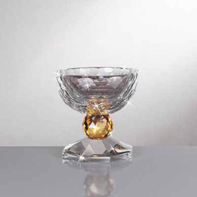  Ranoldi - Alzatina in cristallo di design - Colore: Trasparente/Ambra - SKU: CBB486 - Codice EAN: 1234567180274 