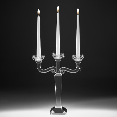  Ranoldi - Candeliere a 3 bracci in cristallo dal design moderno ed elegante - Colore: Trasparente - SKU: CX5074 - Codice EAN: 1234567158556 