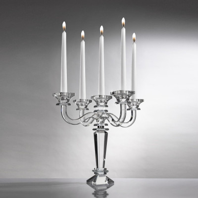  Ranoldi - Candeliere a 5 braccia in cristallo dal design moderno - Colore: Trasparente - SKU: C6088 - Codice EAN: 1234567172842 