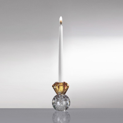  Ranoldi - Candeliere in cristallo dal design elegante - Colore: Trasparente/Ambra - SKU: CBB460 - Codice EAN: 1234567180090 