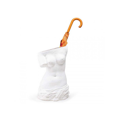  Seletti - Modello: Milo - Portaombrelli moderno in fibra di vetro - Colore: Bianco - SKU: 13325 - Codice EAN: 8008215133256 