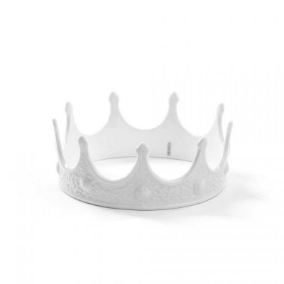  Seletti - Modello: Memorabilia - Soprammobile in porcellana a forma di corona in porcellana - Colore: Bianco - SKU: 10450 - Codice EAN: 8008215104508 