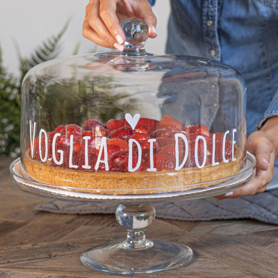  Simple Day - Modello: Voglia di dolce - Campana in vetro per dolci - Colore: Trasparente - SKU: 10012122 - Codice EAN: 8058269696559 