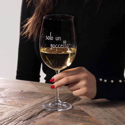  Simple Day - Modello: Solo un goccetto - Set 2 calici in vetro - Colore: Trasparente - SKU: 10011583 - Codice EAN: 8056284702668 