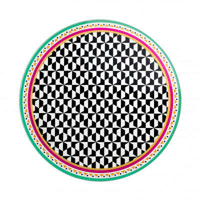  Vesta - Modello: Decor - Sottobottiglia rotondo in PMMA dal design moderno con decoro Ethnic - SKU: 04252D49 - Codice EAN: 8059692104185 