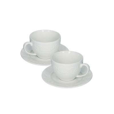  Brandani - Set 2 pezzi tazze da the in ceramica - Colore: Panna - SKU: B51727 
