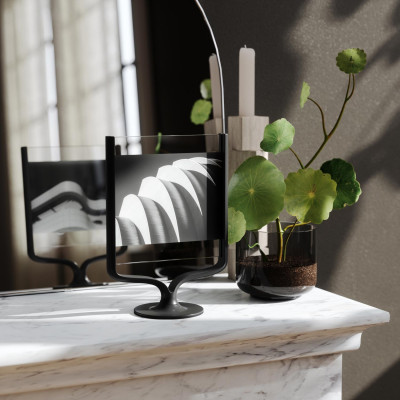  Umbra - Modello: Wishbone - Portafoto da tavolo dal design moderno - Colore: Nero - Foto 13x18 - SKU: 1020820-040 - Codice EAN: 028295405621 