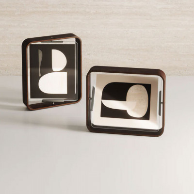  Umbra - Modello: Bellwood - Portafoto in legno con cornice bifacciale dal design moderno grande - Foto 20x25 - SKU: 1022486 