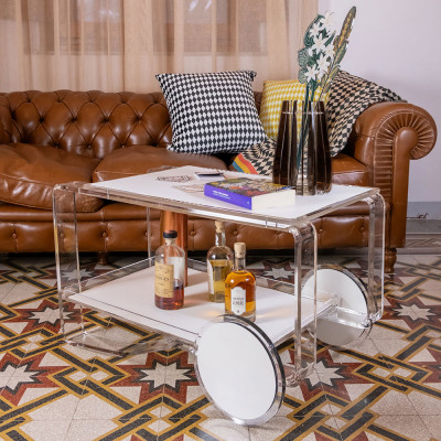  Vesta - Modello: Finlandia - Carrello portavivande con ruote e struttura in plexiglass - SKU: 25019 