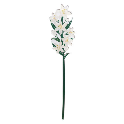  Vesta - Modello: Funny flowers - Fiore di giglio grande in plexiglass per vaso - Colore: Bianco - SKU: 04447.130 - Codice EAN: 2083768000008 