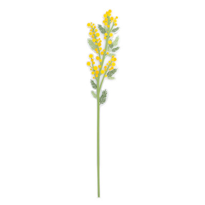  Vesta - Modello: Funny flowers - Fiore di mimosa piccolo in plexiglass per vaso - Colore: Giallo - SKU: 04396.139 - Codice EAN: 8056622711352 