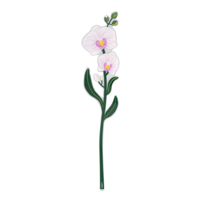  Vesta - Modello: Funny flowers - Fiore di orchidea grande in plexiglass per vaso - Colore: Bianco - SKU: 04441.130 - Codice EAN: 8056622710508 