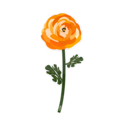  Vesta - Modello: Special Moments - Fiore di ranuncolo in plexiglass per vaso - Colore: Arancione - SKU: 04414.150 - Codice EAN: 2068741000008 