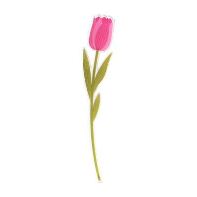  Vesta - Modello: Funny flowers - Fiore di tulipano piccolo in plexiglass per vaso - Colore: Rosa - SKU: 04430.184 - Codice EAN: 8059692108909 