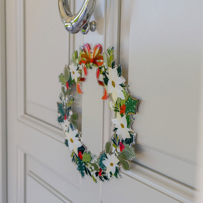  Vesta - Modello: Happy Welcome - Ghirlanda per porte in plexiglass - Colore: Bianco - SKU: 7500630 - Codice EAN: 8059692109470 
