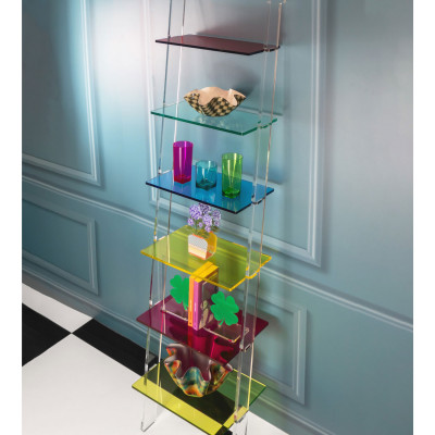  Vesta - Modello: Way Up - Libreria/Mobile Bagno con 6 ripiani in stile moderno in plexiglass - Colore: Multicolore - SKU: 0960501 - Codice EAN: 8059692109265 