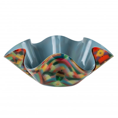  Vesta - Modello: Soft - Portabottiglia/Centrotavola moderno grande in plexiglass decoro Rainbow - SKU: 09204D48 - Codice EAN: 8059692104659 