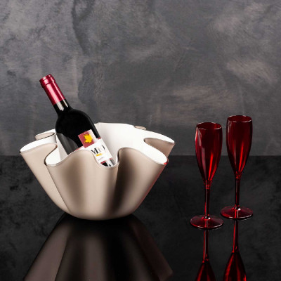  Vesta - Modello: Soft - Design By: Vesta Design - Portabottiglia/Centrotavola piccolo in plexiglass dalle linee moderne - SKU: 09107 
